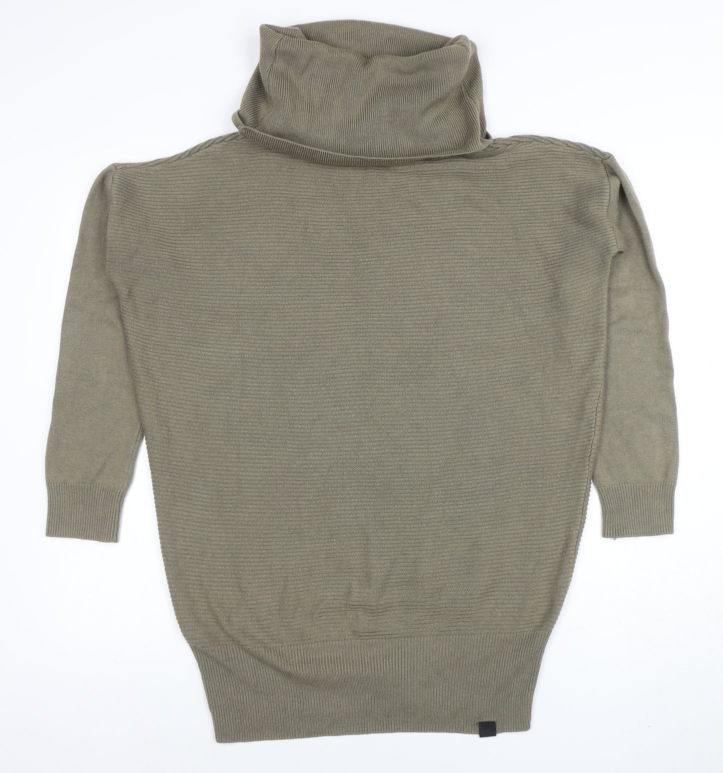 Bench Women's Green Roll Neck Knit Jumper Size M Long Sleeve