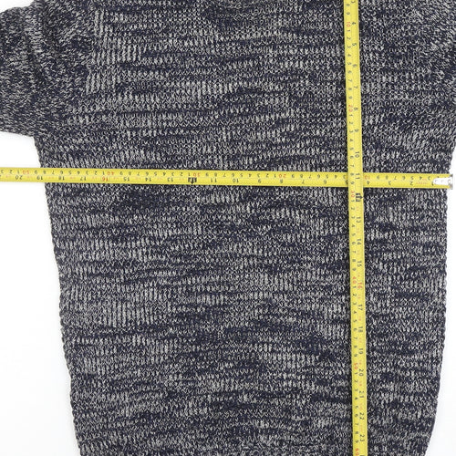 Reiss Men's Blue Chunky Knit Crew Neck Jumper Size S