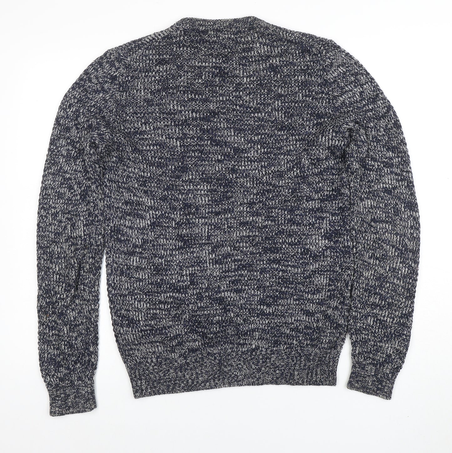 Reiss Men's Blue Chunky Knit Crew Neck Jumper Size S