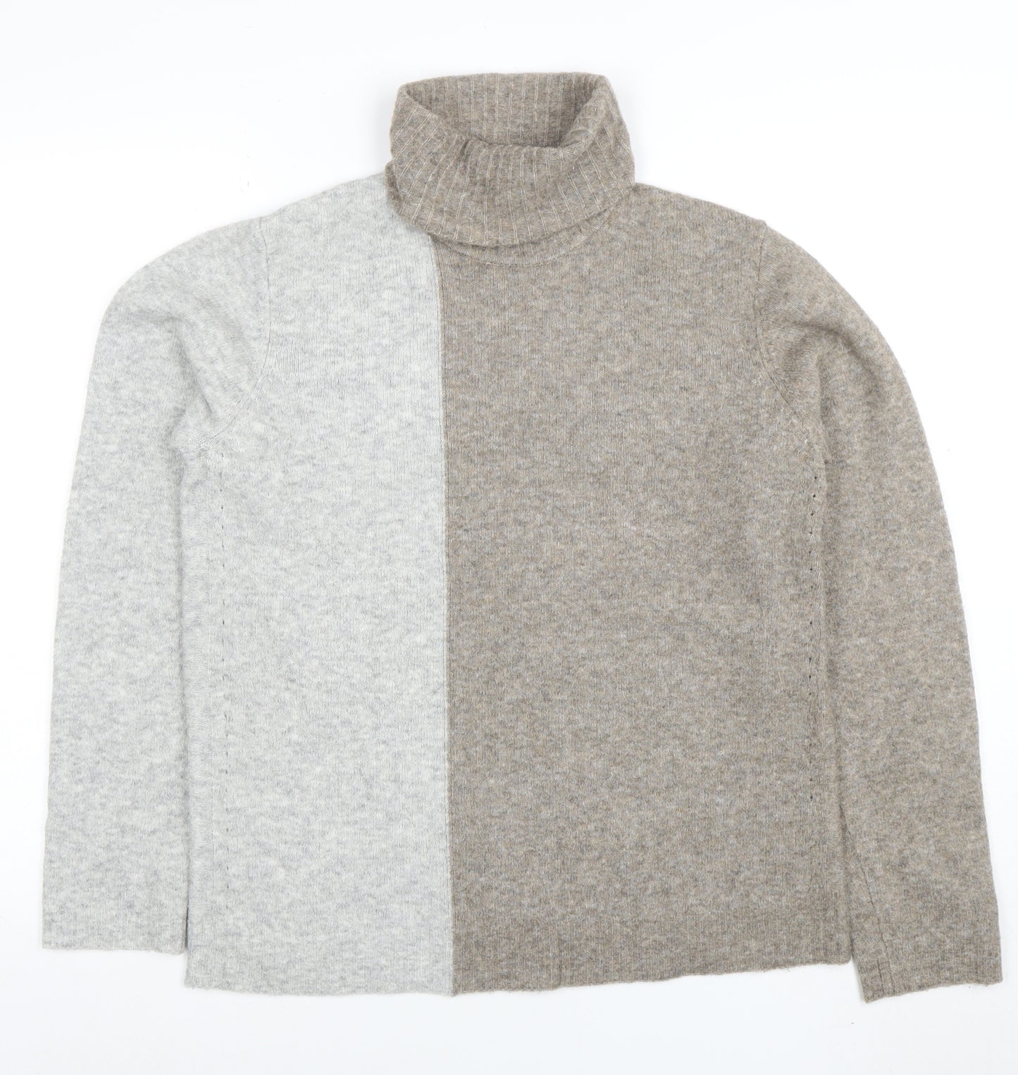 Culturer Womens Multicoloured Roll Neck Knit Jumper Size M