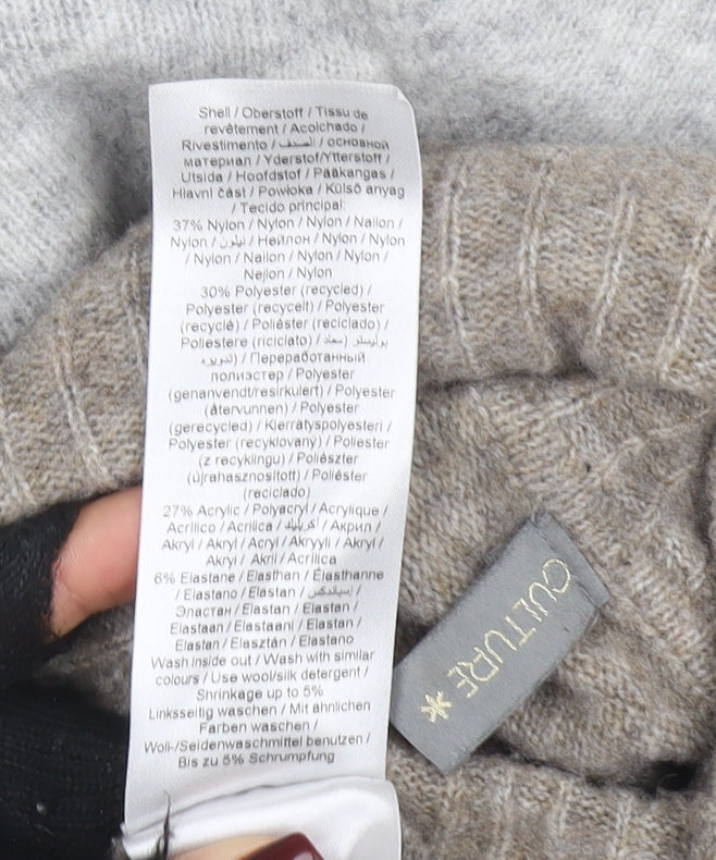 Culturer Womens Multicoloured Roll Neck Knit Jumper Size M