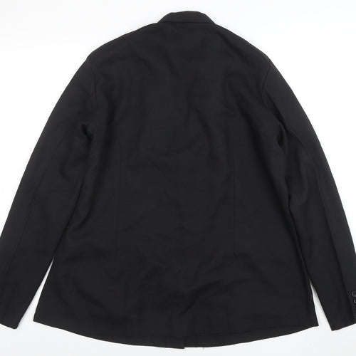 Plus Line Women's Black 3XL Classic Single-Breasted Blazer