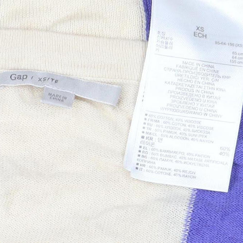 Gap Women's Multicoloured XS Colourblock Short Sleeve T-Shirt