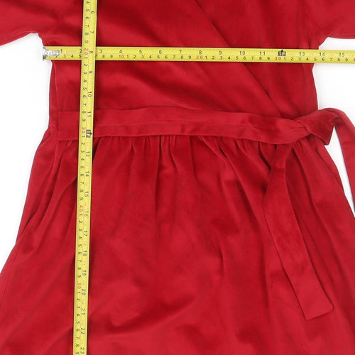 Billie Faiers Girls Red Velvet Belted Fit & Flare Dress 9-10 Years