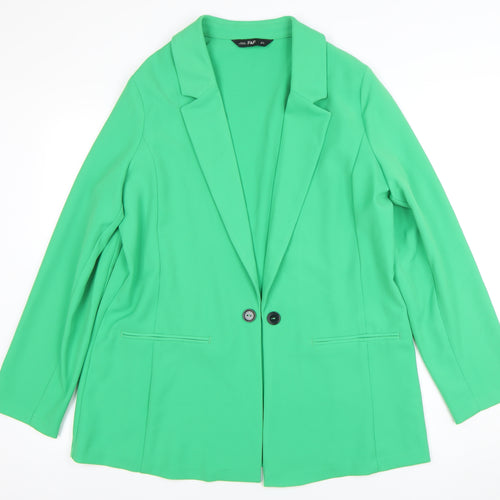 F&F Women’s Green Size 16 Classic Longline Two-Button Blazer