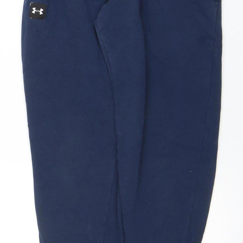 Under Armour Boys Blue Jogger Sweatpants M Relaxed Fit Fleece Activewear