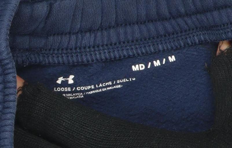 Under Armour Boys Blue Jogger Sweatpants M Relaxed Fit Fleece Activewear