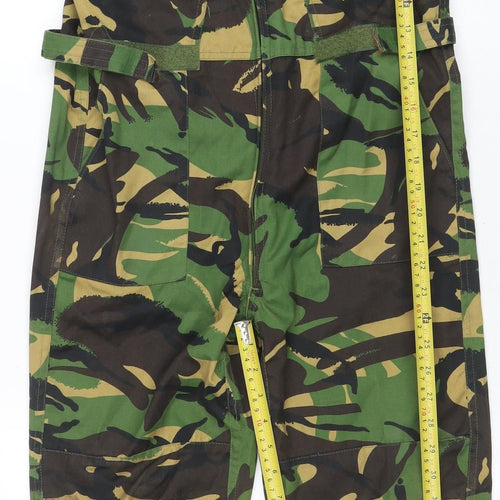 Mil-Com Women's Green Camouflage Jumpsuit L Cotton Blend Zip Utility