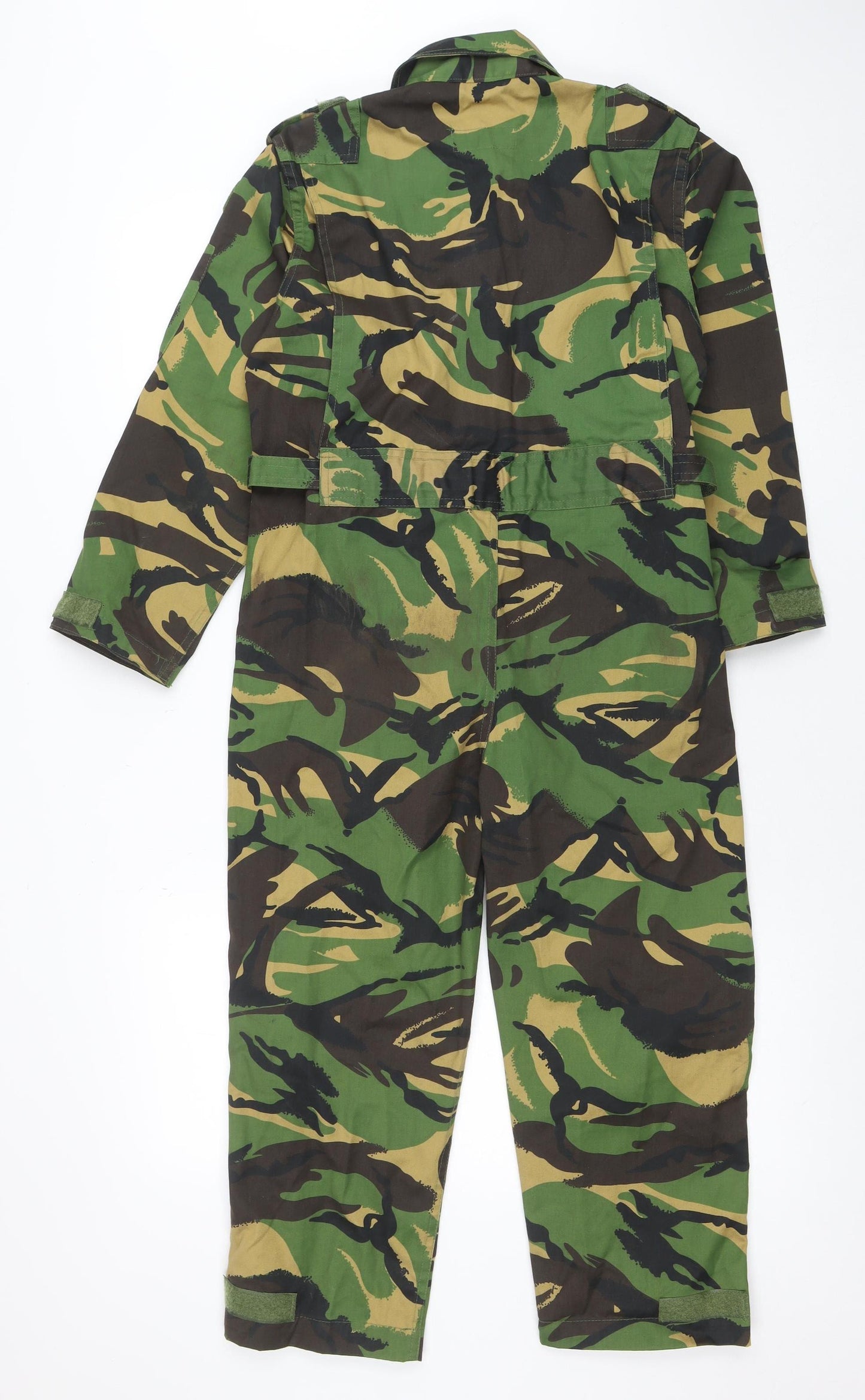 Mil-Com Women's Green Camouflage Jumpsuit L Cotton Blend Zip Utility