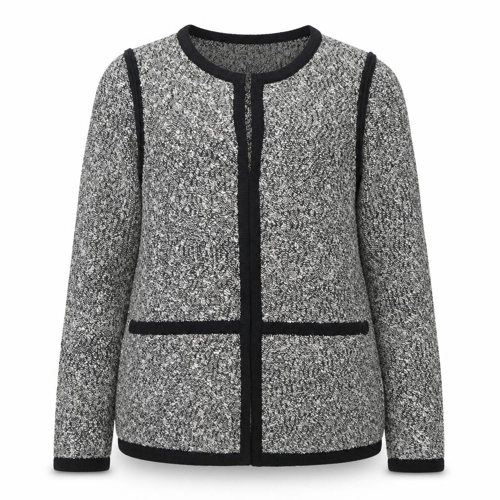 Monsoon Women’s Grey Knit Cardigan Small Long Sleeve Cotton Blend