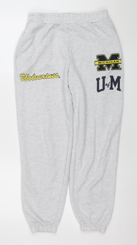 Michigan Wolverines Grey Hoodie Women’s Medium Pullover Sweatshirt