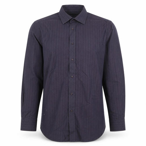 Jeff Banks Men’s Black Pinstripe Long Sleeve Cotton Dress Shirt M