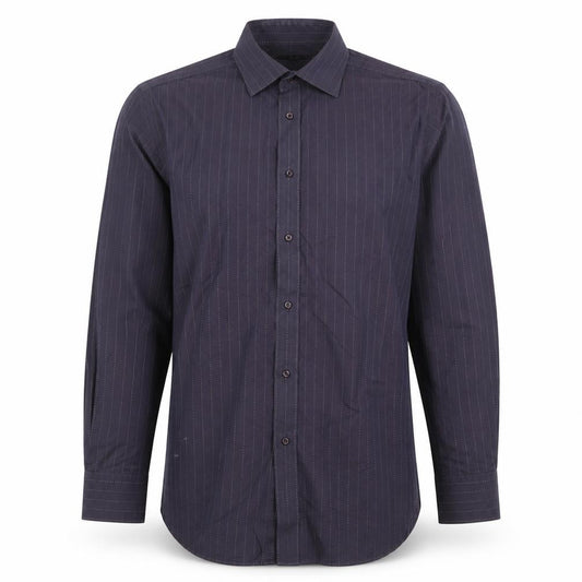 Jeff Banks Men’s Black Pinstripe Long Sleeve Cotton Dress Shirt M