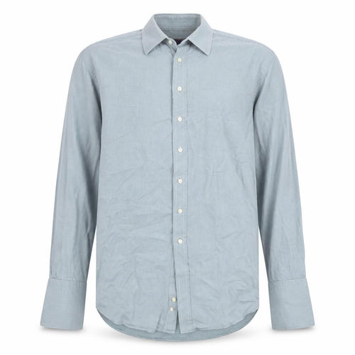 Stephens Brothers Men's Blue 16.5in Cotton Long Sleeve Shirt