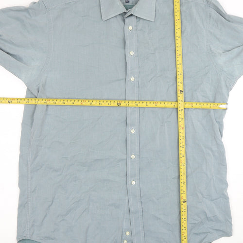 Stephens Brothers Men's Blue 16.5in Cotton Long Sleeve Shirt