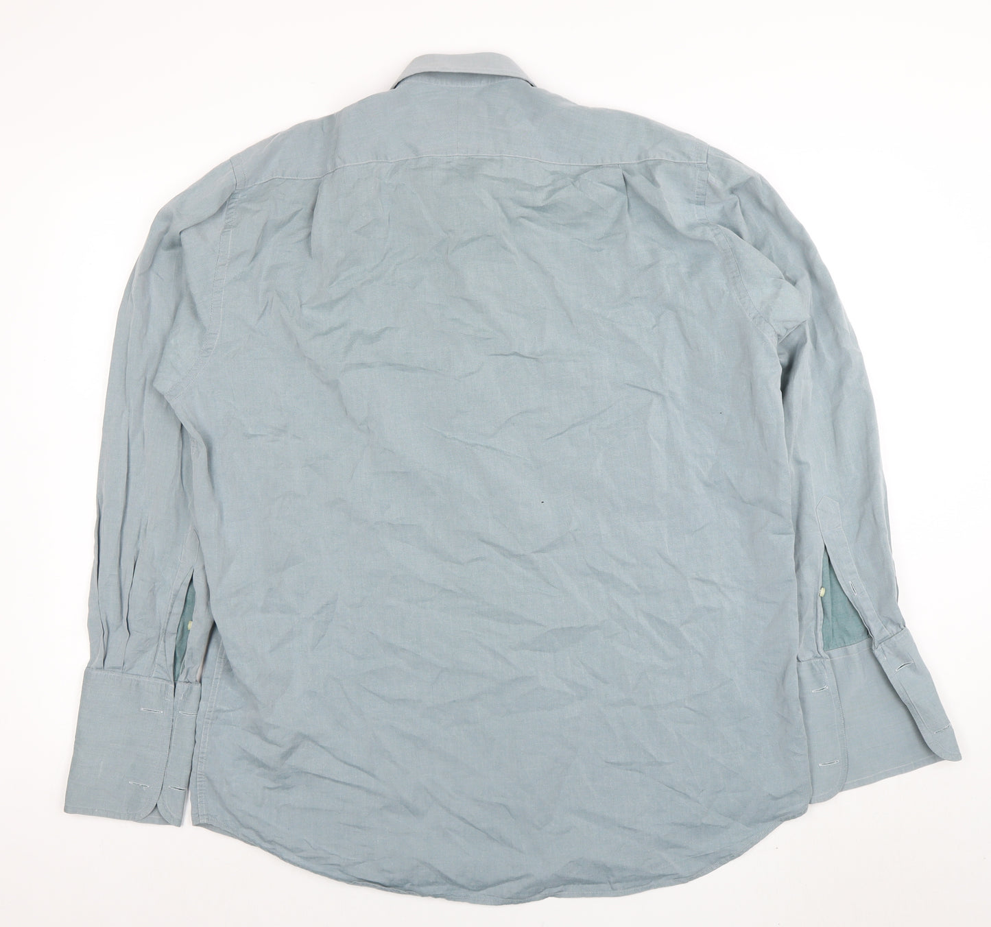 Stephens Brothers Men's Blue 16.5in Cotton Long Sleeve Shirt