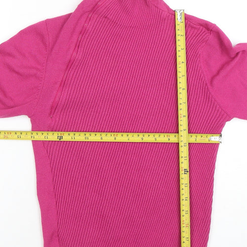 Forenza Women’s Pink Long Sleeve Mock Neck Knit Top M