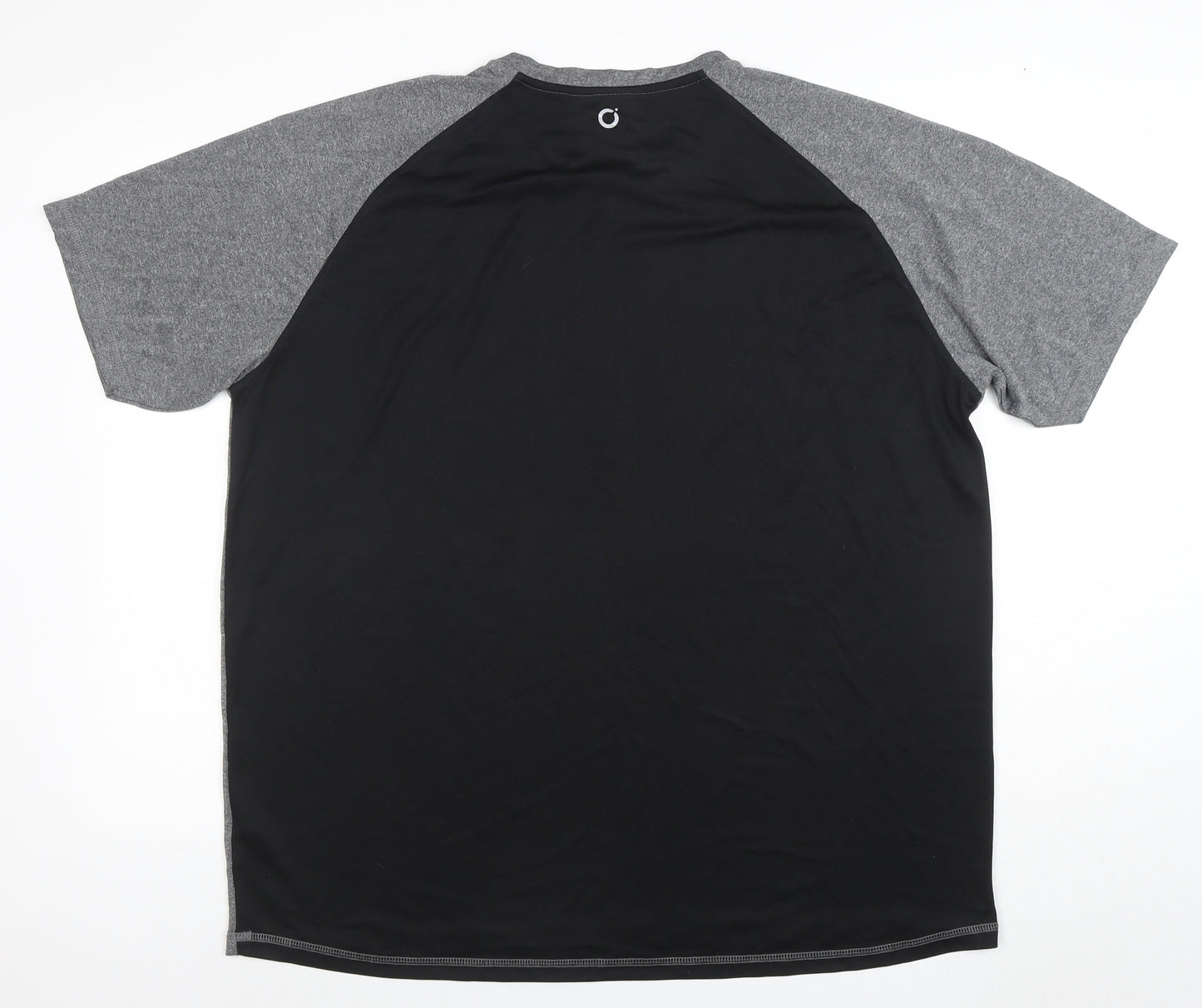 Dunnes Stores Men's Grey & Black XX Large Regular Fit Short Sleeve Active T-Shirt
