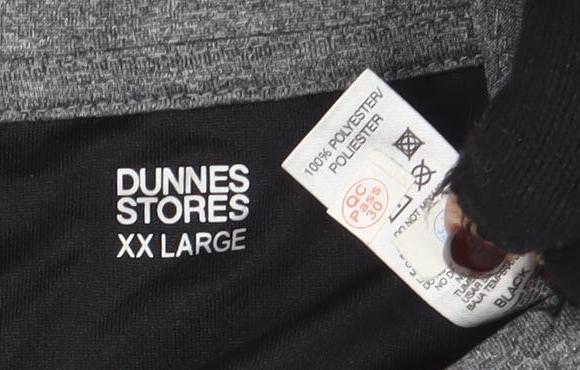 Dunnes Stores Men's Grey & Black XX Large Regular Fit Short Sleeve Active T-Shirt