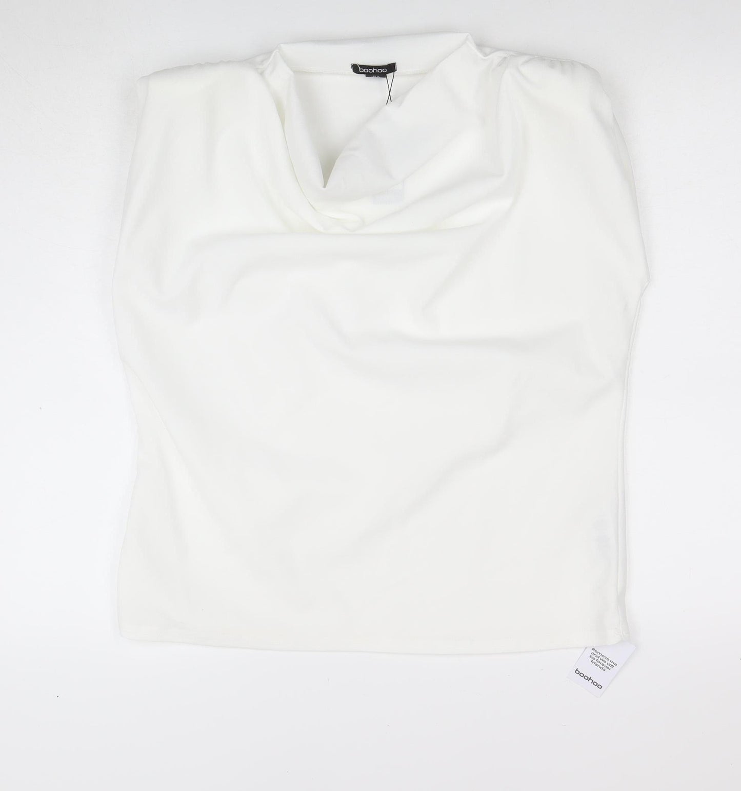 Boohoo Women's White Strapless Basic Stretch Tank Top Size 16