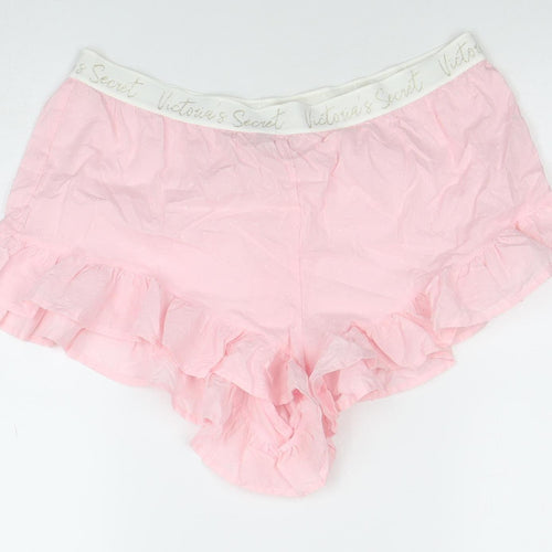 Victoria's Secret Women Pink Ruffle Sleep Shorts XL Lightweight Summer