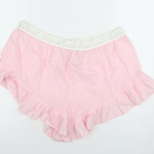 Victoria's Secret Women Pink Ruffle Sleep Shorts XL Lightweight Summer