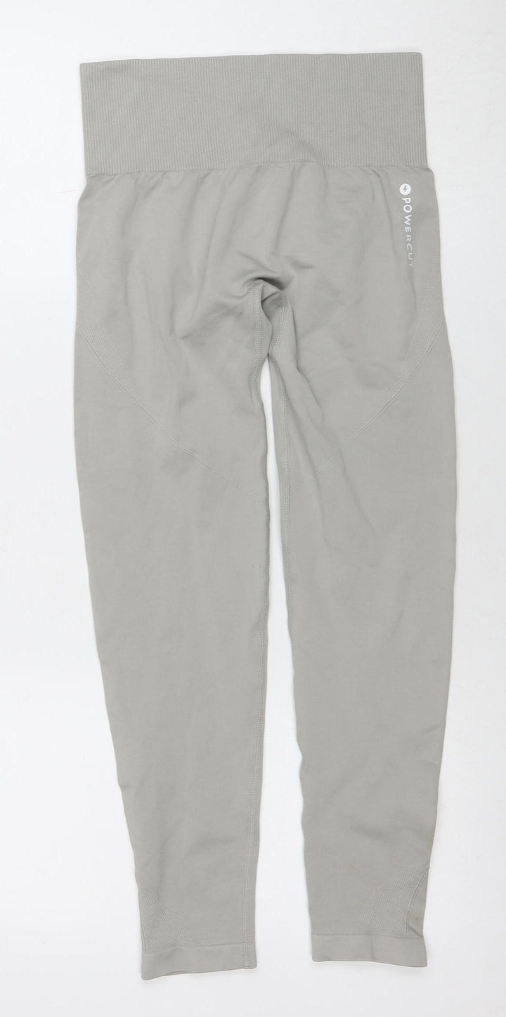 Powercut Womens Grey XL Seamless Stretch Activewear Leggings
