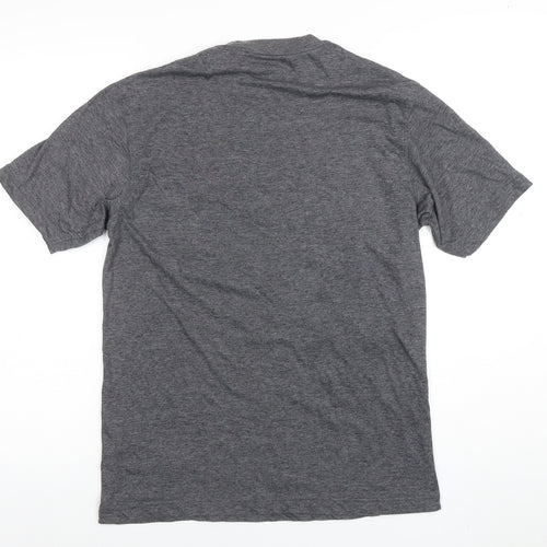 Lee Cooper Men's Grey Speedway Graphic Short Sleeve T-Shirt M