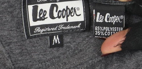Lee Cooper Men's Grey Speedway Graphic Short Sleeve T-Shirt M