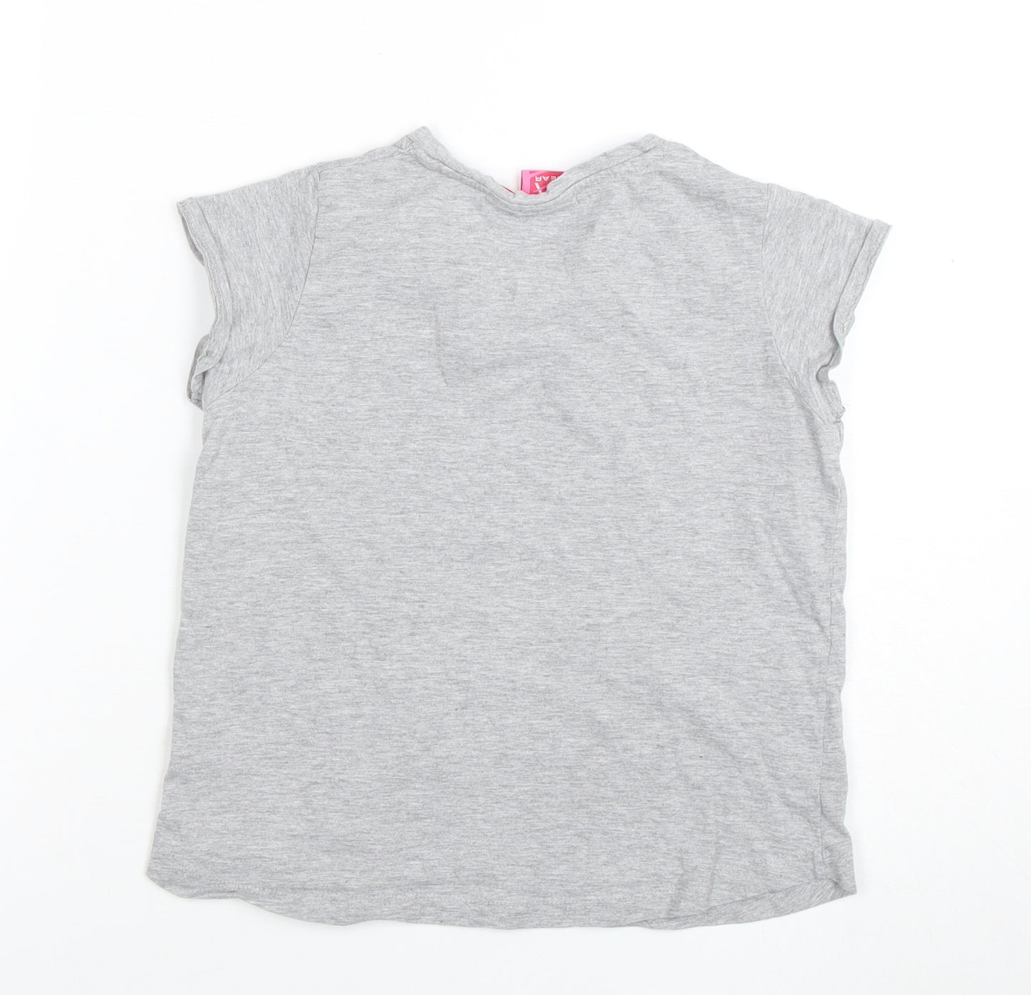 LA Gear Girls Grey V-Neck Short Sleeve Basic T-Shirt 11-12 Years