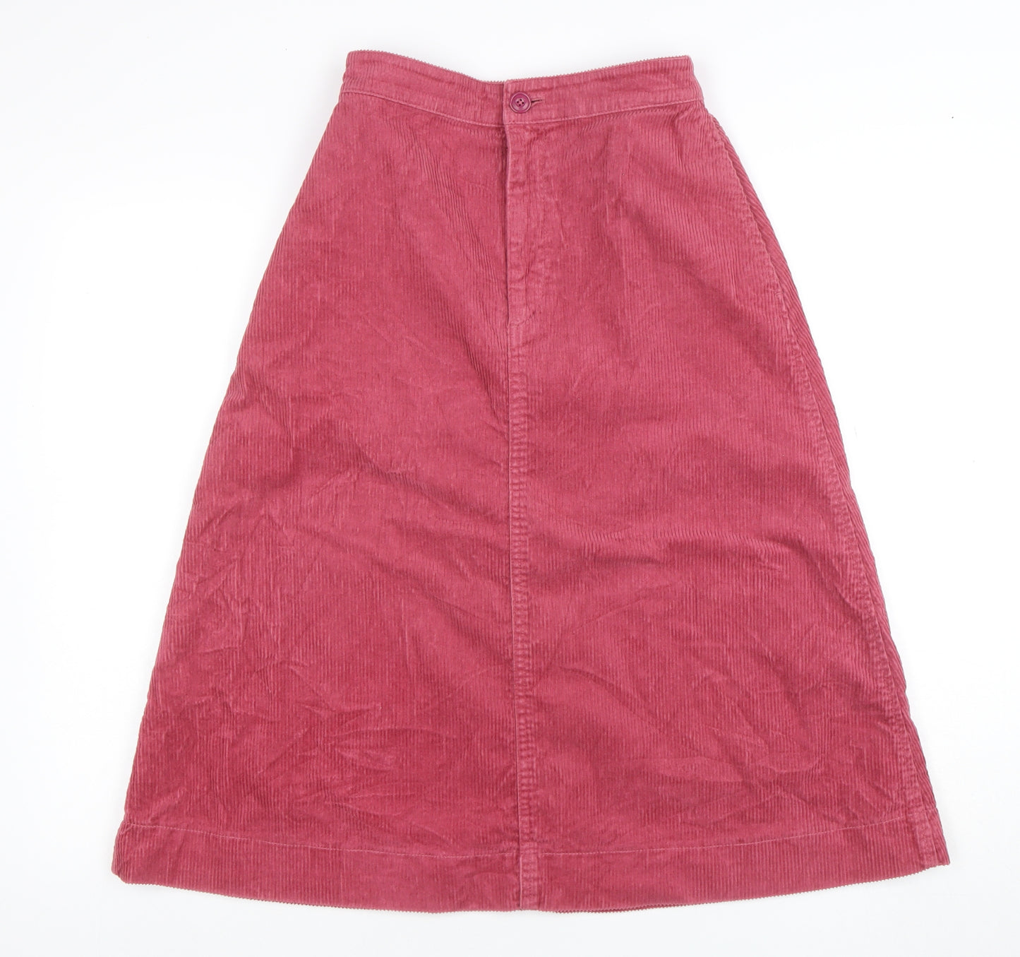 UNIQLO Womens Pink Corduroy A-Line Midi Skirt Size M