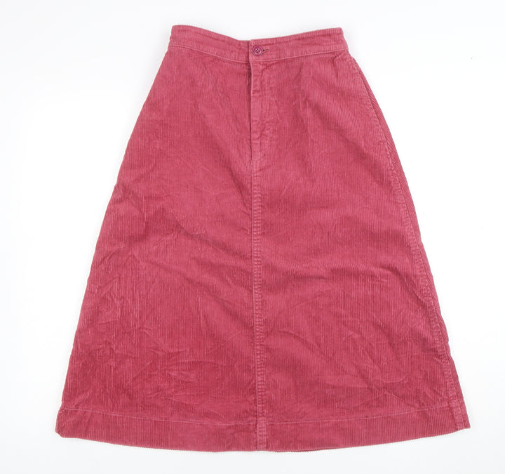 UNIQLO Womens Pink Corduroy A-Line Midi Skirt Size M