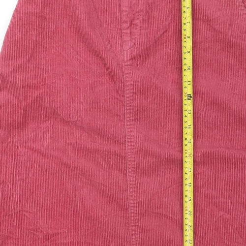 UNIQLO Womens Pink Corduroy A-Line Midi Skirt Size M