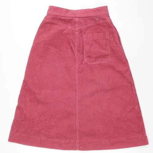UNIQLO Womens Pink Corduroy A-Line Midi Skirt Size M