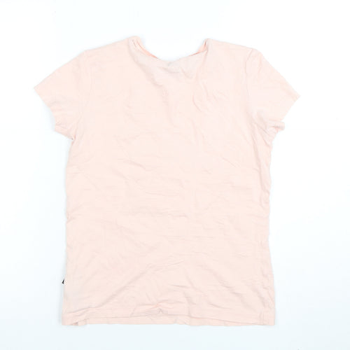 Puma Women's Pink Short Sleeve Classic Cotton Crew Neck T-Shirt XS