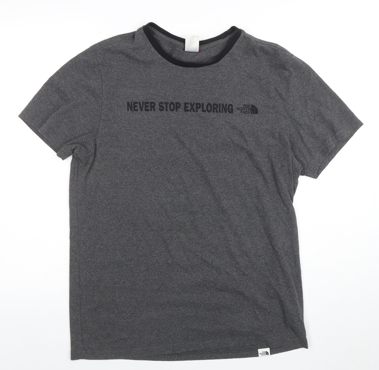 The North Face Men's Grey Crew Neck Regular Fit Outdoor T-Shirt M