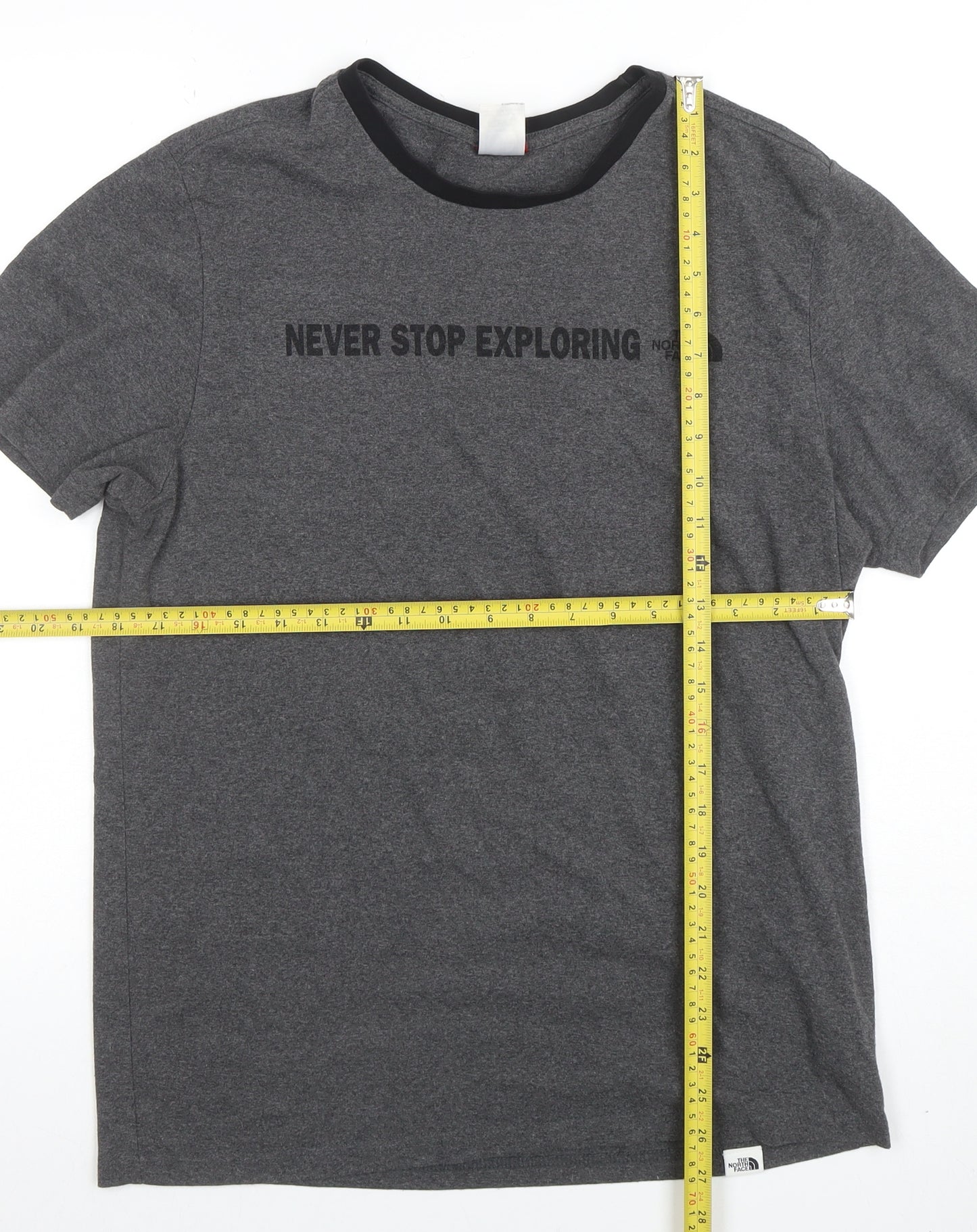 The North Face Men's Grey Crew Neck Regular Fit Outdoor T-Shirt M