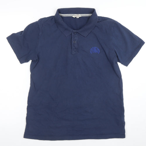 SoulCal & Co Navy Blue Cotton Men's Polo Shirt Size M Classic Fit