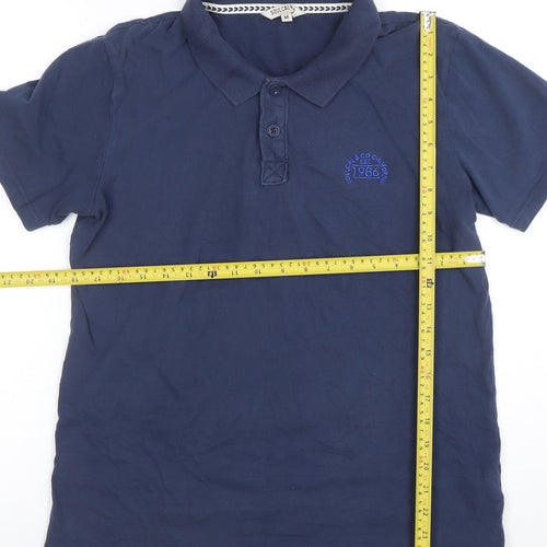 SoulCal & Co Navy Blue Cotton Men's Polo Shirt Size M Classic Fit