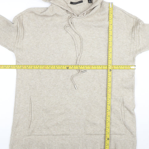 Cyrus Women’s Beige Hooded Pullover Sweater M Wool Blend