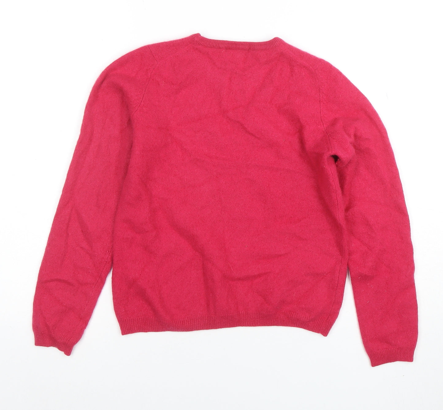 3.1E Women's Red 100% Cashmere Crew Neck Jumper Size S