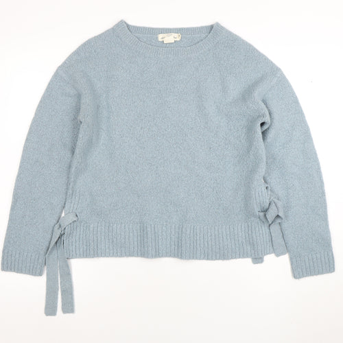 L.O.G.G. Women Blue Crew Neck Knit Pullover Jumper Size 8