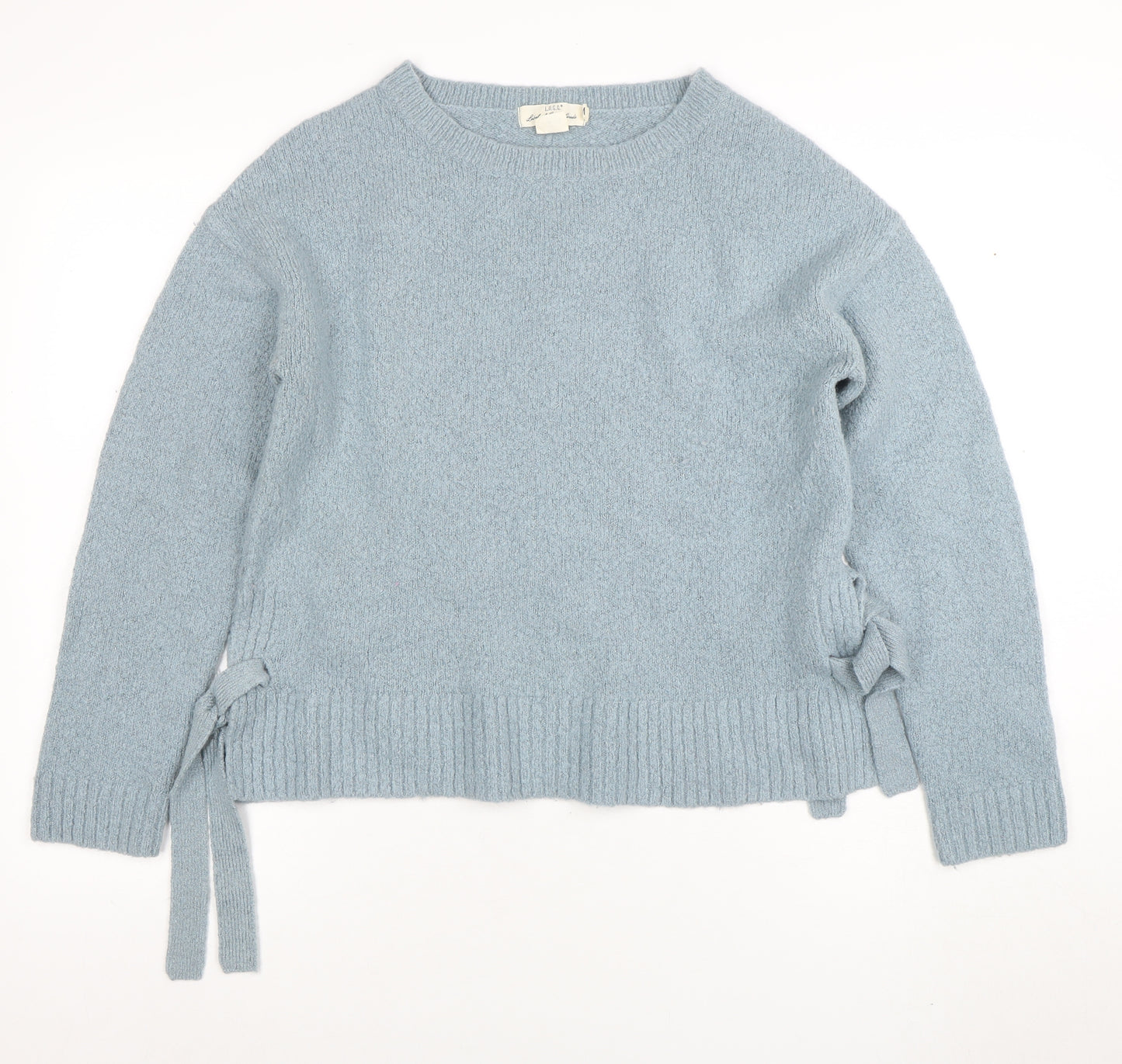 L.O.G.G. Women Blue Crew Neck Knit Pullover Jumper Size 8