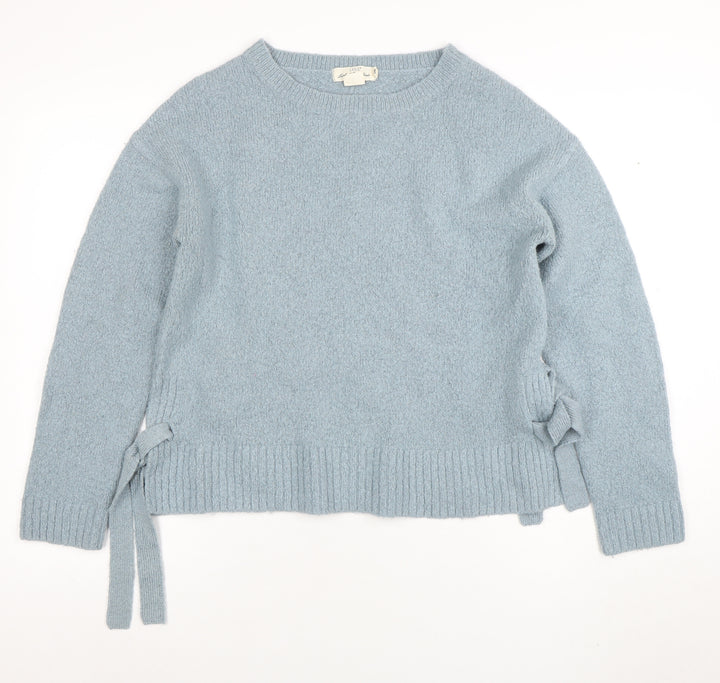 L.O.G.G. Women Blue Crew Neck Knit Pullover Jumper Size 8