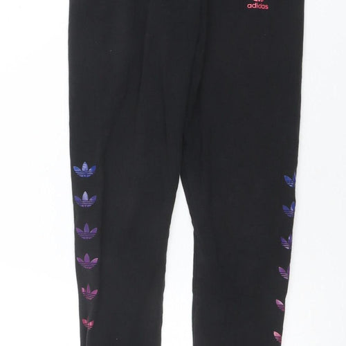 Adidas Womens Black XS Cotton Stretch Sports Leggings
