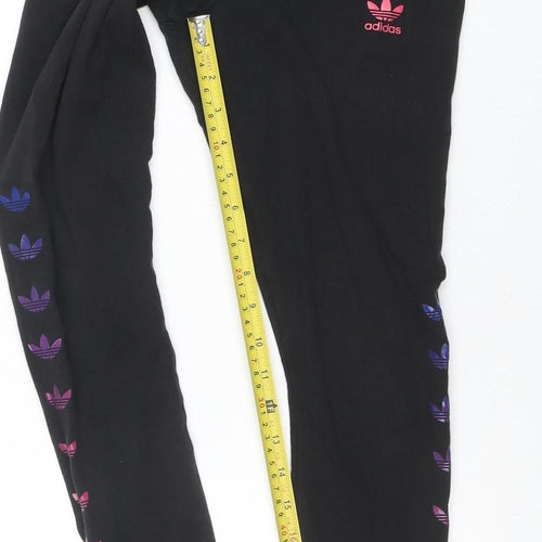 Adidas Womens Black XS Cotton Stretch Sports Leggings