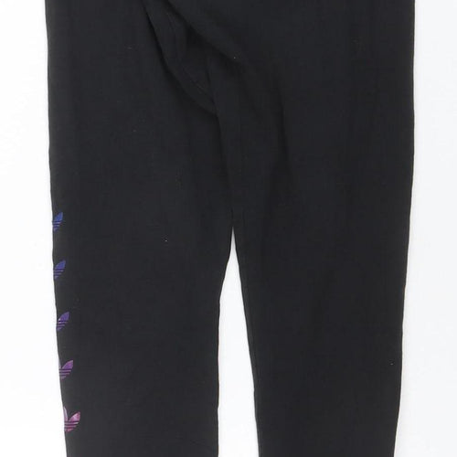 Adidas Womens Black XS Cotton Stretch Sports Leggings