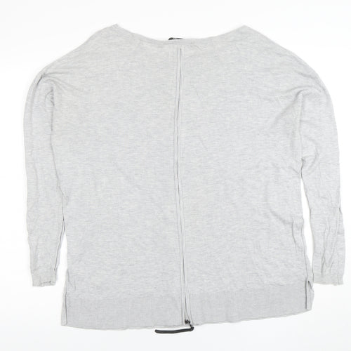 Betty Barclay Women's Grey Zip Knit Cardigan Size L