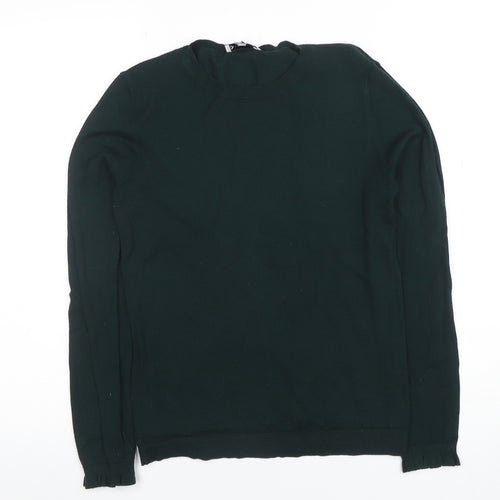 Warehouse Womens Green Crew Neck Long Sleeve Knit Jumper Size 10