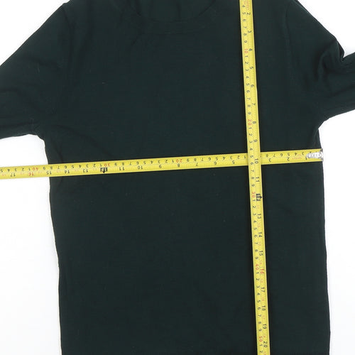 Warehouse Womens Green Crew Neck Long Sleeve Knit Jumper Size 10